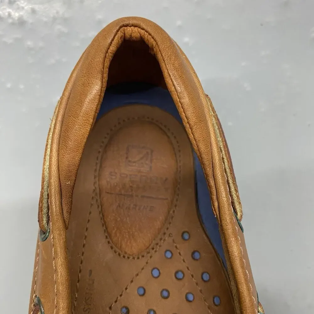 Sperry Top-Sider Authentic Original 2-Eye Boat Shoes Brown Leather Men’s 9.5 NWT